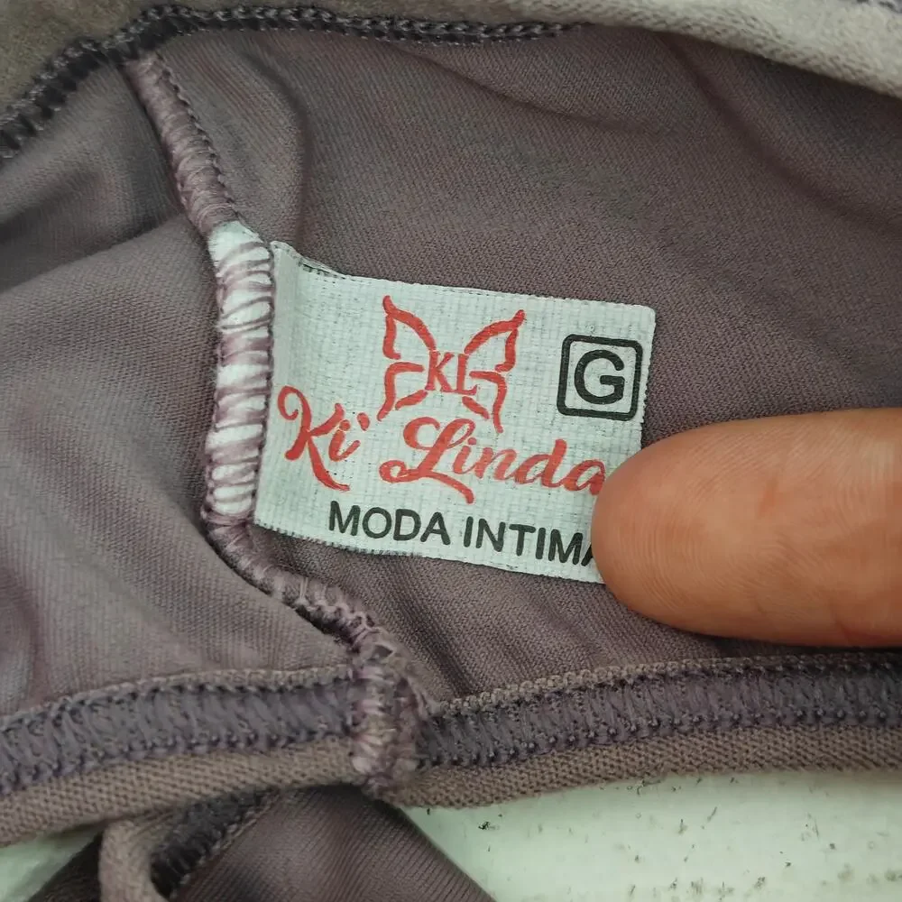 Ki' Linda Smokey Mauve Tanga Panty Womens Large Smooth FeelQ26
